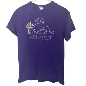 Gildan Joshua Tree Purple Embroidered Short Sleeve T-Shirt